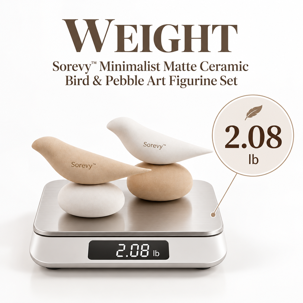 Sorevy™ Serene Pebble Bird Sculpture Set - detail 5
