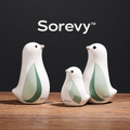 Sorevy™ Sage Leaf Bird Family Trio