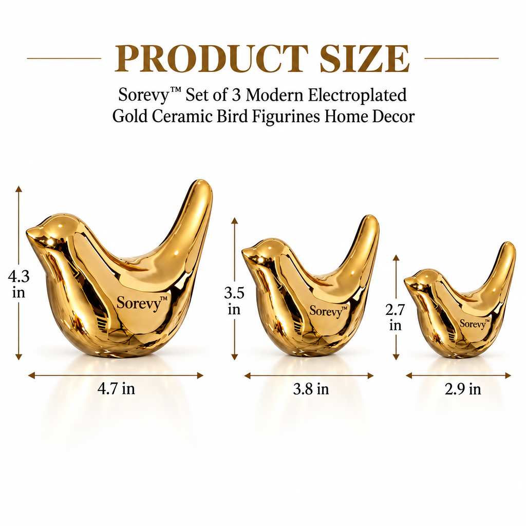 Sorevy™ Aurelia Gold Bird Trio - detail 2