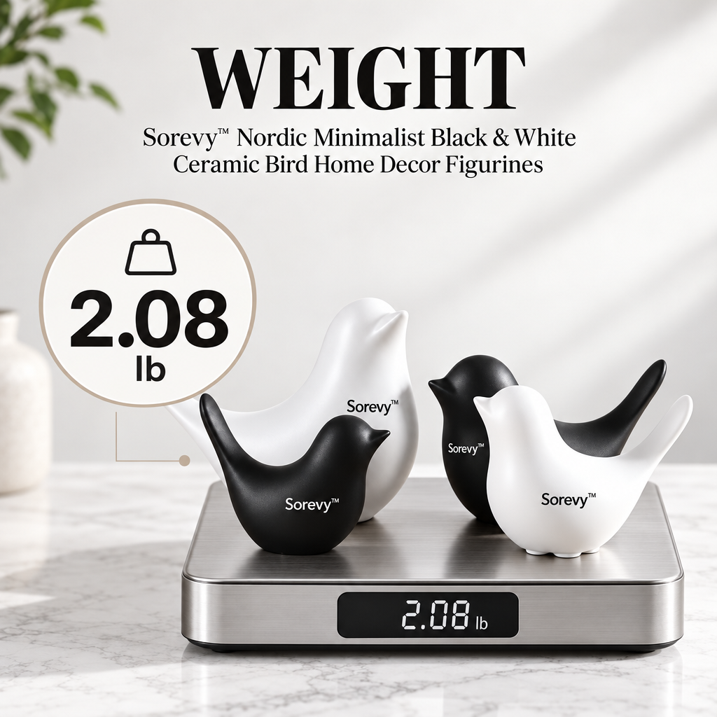 Sorevy™ Monochrome Nesting Bird Trio - detail 2
