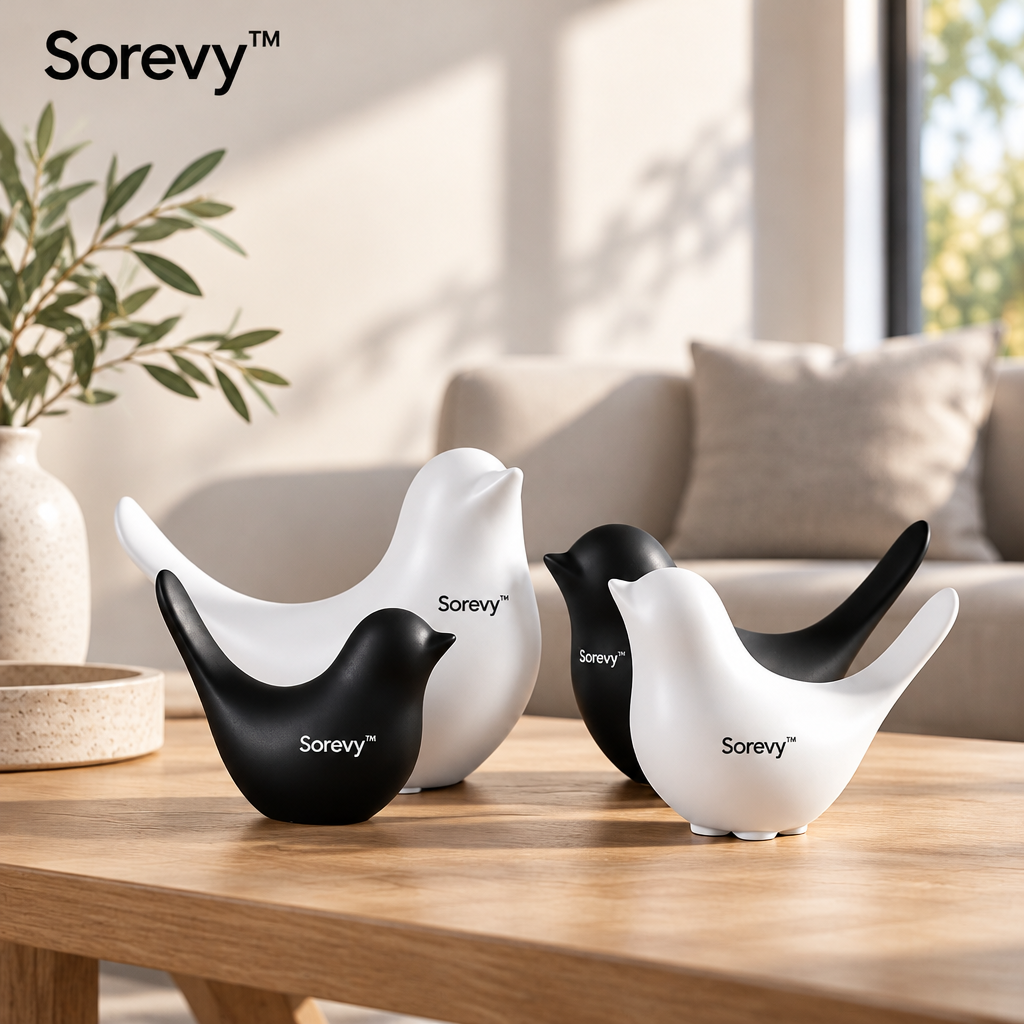 Sorevy™ Monochrome Nesting Bird Trio