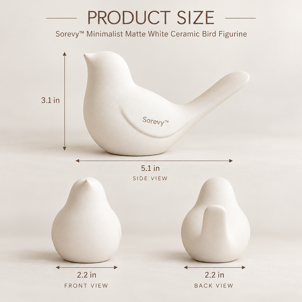 Sorevy™ Quiet Dove Matte White Sculpture - detail 2