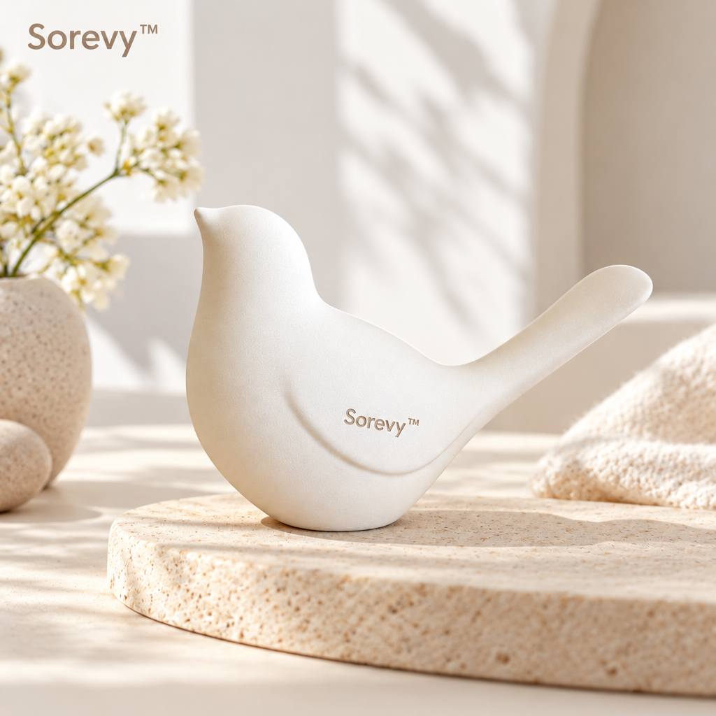 Sorevy™ Quiet Dove Matte White Sculpture