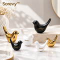 Sorevy™ Luxe Contrast Ceramic Bird Sextet