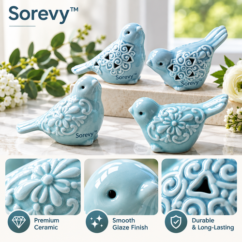Sorevy™ Azure Lace Pierced Bird Quartet - detail 2
