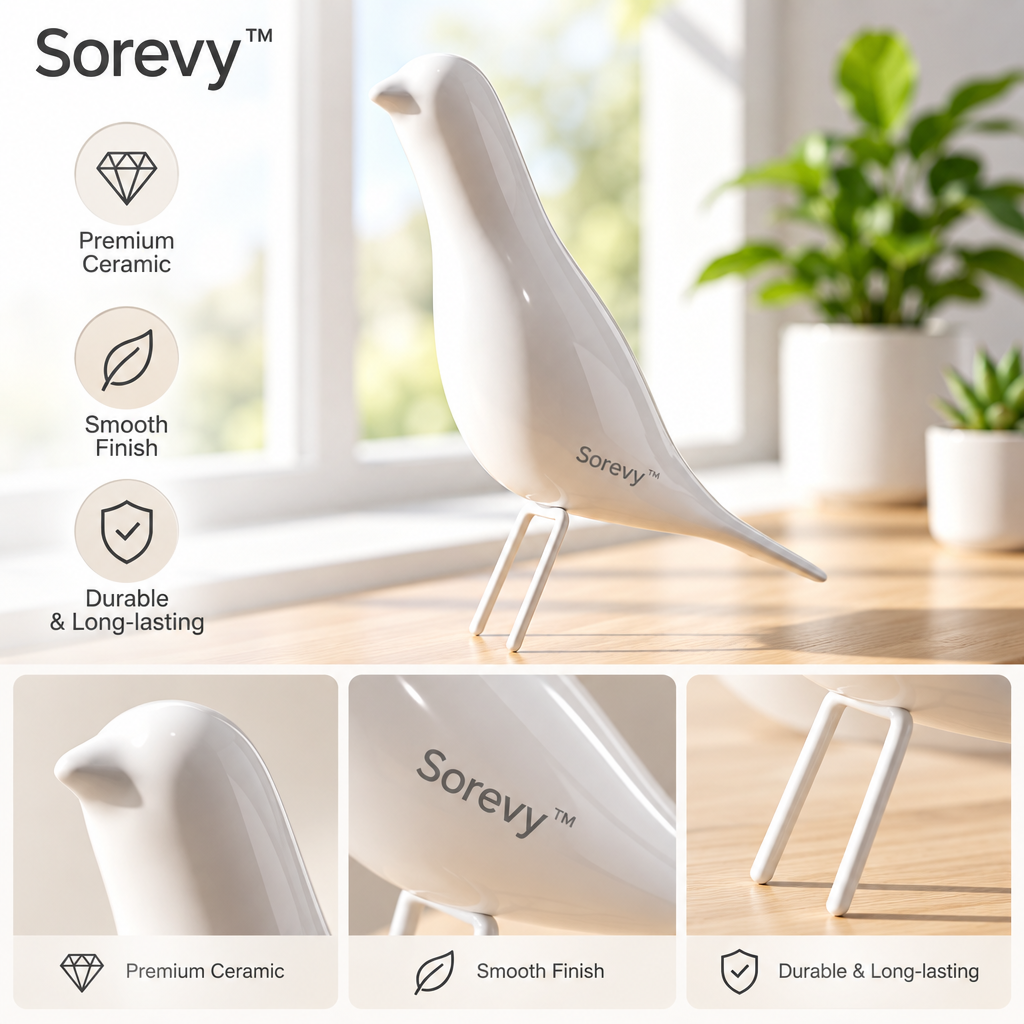Sorevy™ Slender Dove Modern Sculpture - detail 3