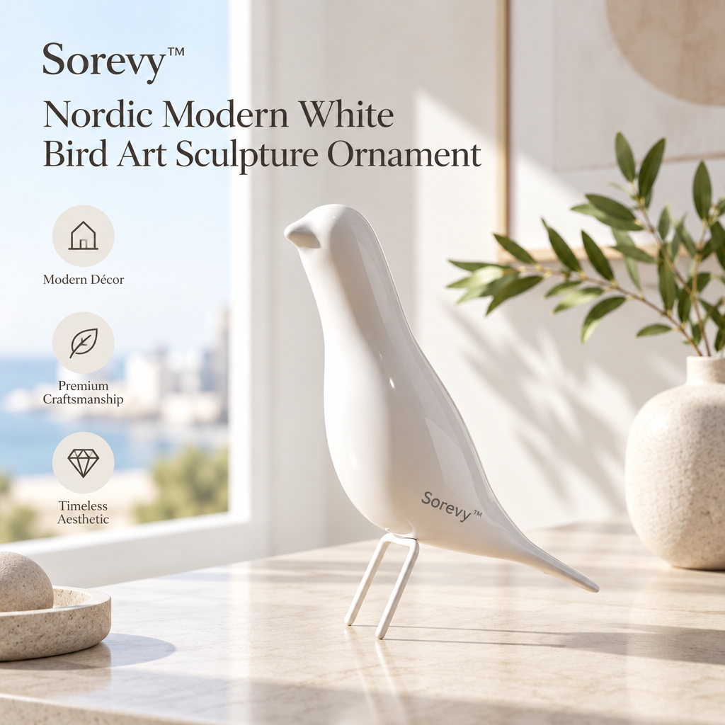 Sorevy™ Slender Dove Modern Sculpture - detail 4