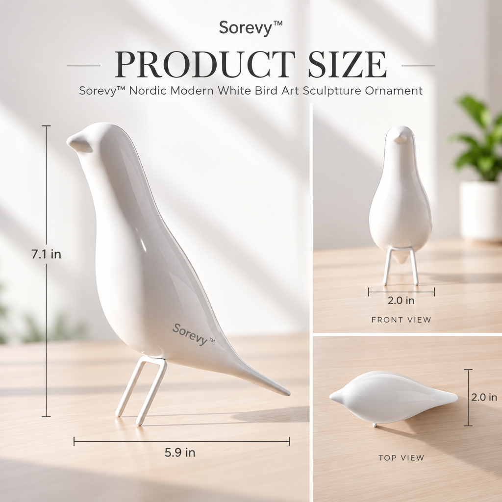Sorevy™ Slender Dove Modern Sculpture - detail 5